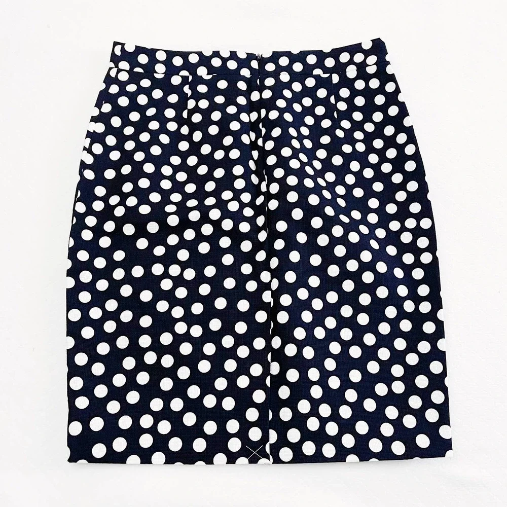 J. Crew Polka Dot Pencil Skirt 100% Cotton MINT SZ0